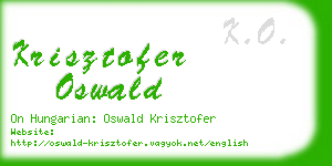 krisztofer oswald business card